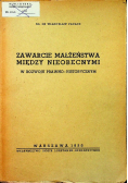 Zawarcie małżeństwa między nieobecnymi, 1950 r.