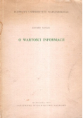 O wartości informacji