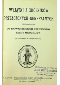 Wyjątki z Okólników Przełożonych Generalnych 1909 r.