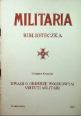 Militaria Biblioteczka Uwagi orderze wojskowym Virtuti Militari