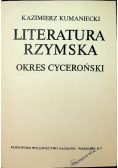 Literatura rzymska Okres cyceroński