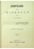 Rozmyślania dla wiernych, 1895 r