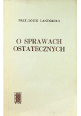 O sprawach ostatecznych