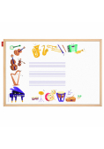 Tablica edukacyjna MEMOBE Music adventure!  60x40 cm