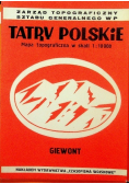 Tatry Polskie Mapa topograficzna w skali 1 10 000 Giewont