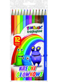 Kredki ołówkowe trójkątne 12 kolorów