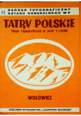 Tatry Polskie mapa topograficzna w skali 1 : 10000 Wołowiec