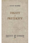 Teksty i preteksty