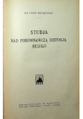 Studja nad porównawczą historją religji 1926 r.