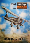 Mały modelarz  Miesięcznik ligi obrony kraju dla młodzieży nr 1 / 93 Niemiecki samolot szturmowy Henschel Hs 123 A - 1
