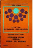 Studium organizacji i kierownictwa