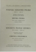 Pomniki dziejowe polski Seria II  Tom XI