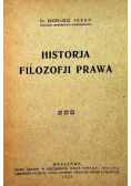 Historja filozofji prawa 1923 r.
