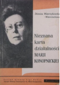 Nieznana karta o działalności Marii Konopnickiej
