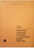 Hitlerowskie organizacje dywersyjne w województwie śląskim 1931-1936
