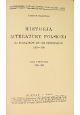Historja literatury Polskiej Tom 1 i 2. 1936r.