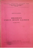 Bibliografia starych druków kaliskich