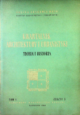 Kwartalnik architektury i urbanistyki Tom I Zeszyt 3