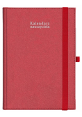 Kalendarz naucz. 2024/2025 A5 tyg. gumka czerwony