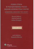 Pisma stron w postępowaniu przed sądami administracyjnymi