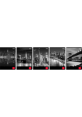 Zeszyt A5 w linie 80 kartek New York 5 sztuk mix