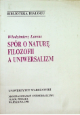 Spór o naturę filozofii a uniwersalizm