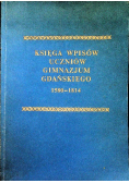 Księga wpisów uczniow gimnazjum gdańskiego