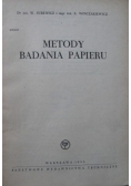 Metody badania papieru