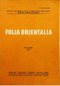 Folia Orientalia Vol XXIV 1987