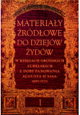 Materiały źródłowe do dziejów Żydów  Tom I
