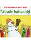 Kolorowanki z naklejkami Wesołe bałwanki