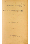 Pisma pomniejsze Część III 1900 r.
