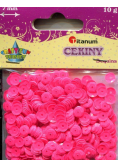 Cekiny różowe 7mm 10g