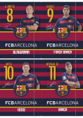 Zeszyt A5 w trzy linie 16 kartek FC Barcelona 20 sztuk mix