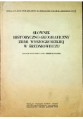 Słownik historyczno geograficzny ziemi Wyszogrodzkiej w średniowieczu