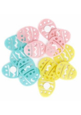 Naklejki z filcu ażurowe jajka 3,5cm 15szt pastel