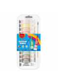Farby plakatowe + pędzelek 12x12ml