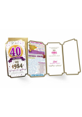Karnet Urodziny 40 roczniki