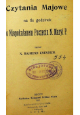 Czytania Majowe na tle godzinek o Niepokalanem Poczęciu N. Maryi P. 1910 r.