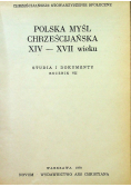 Polska myśl chrześcijańska XIV  XVII wieku