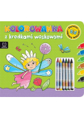 Kolorowanka z kredkami woskowymi Pierwsze zabawy malucha. Książeczka zielona