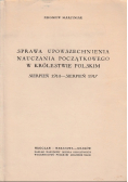 Sprawa upowszechniania nauczania początkowego w Królestwie Polskim