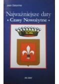 Najważniejsze daty Czasy nowożytne