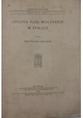 Studya nad wolterem w Polsce,1918r.