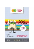 Paczka Blok techniczny kolorowy A3 170g Happy Color 10sztuk