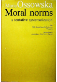 Moral norms a tentative systematization