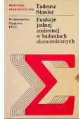 Funkcje jednej zmiennej w badaniach ekonomicznych