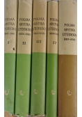 Polska krytyka literacka. Zestaw 5 książek