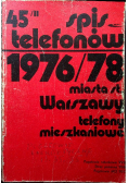 Spis Telefonów Część 45 /  II Rok 1976 78