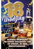 Karnet Urodziny z nakładką na butelkę 18